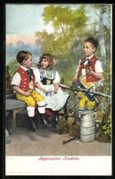 AK Appenzell, Appenzeller Trachten, 1907