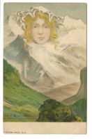 Berggesicht  die Jungfrau  Künstler Killinger No 131 um 1900