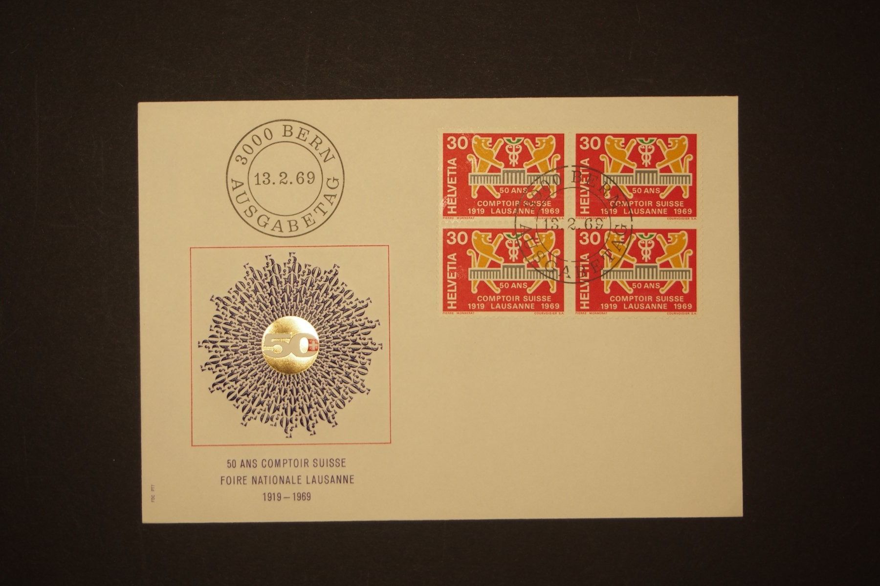 Tutti i francobolli: 1969 Brief 4 er Block – Usato da Solothurn venduto da and_fxw5