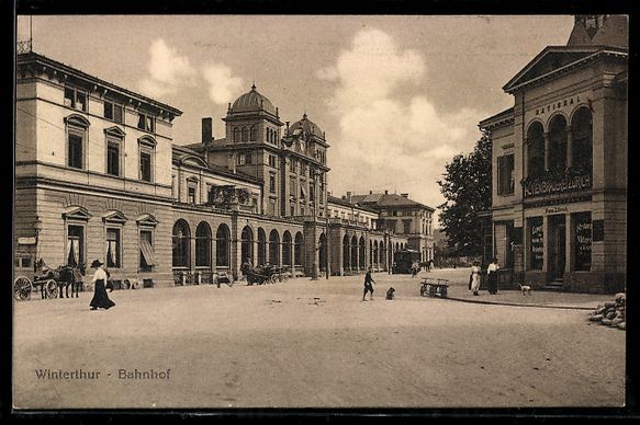 Cartes postales: AK Winterthur, Bahnhof – D'occasion à Berlin par bartko-reher