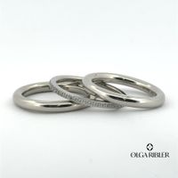 Ring-Set aus 3 Ringen – Edelstahl –Grösse 58