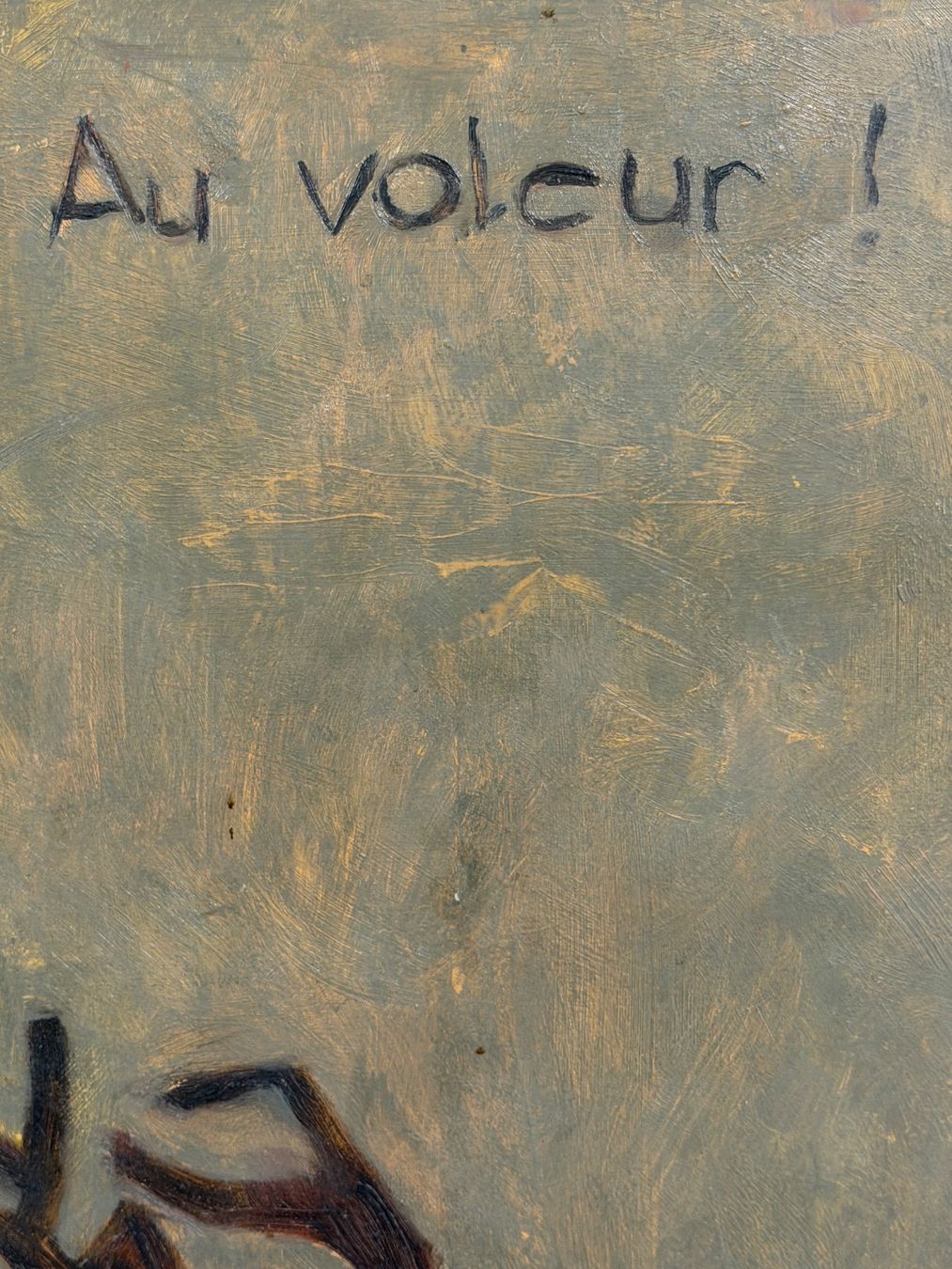 Dipinti: Abstraktes Ölgemälde "Au voleur!" 1975 Einzigartiges Kunst – Usato da Basel venduto da PAUL_ART 3