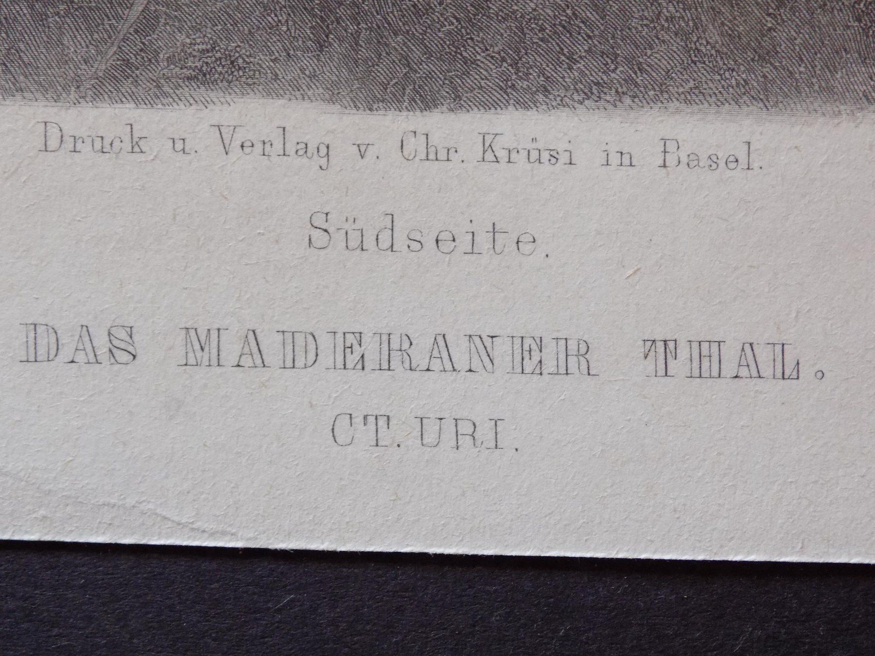Gravures: Das Maderaner Tal Uri – D'occasion à Risch par Rischli15 1