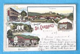 St. Cergues - Mehrbildkarte - Litho - 1900