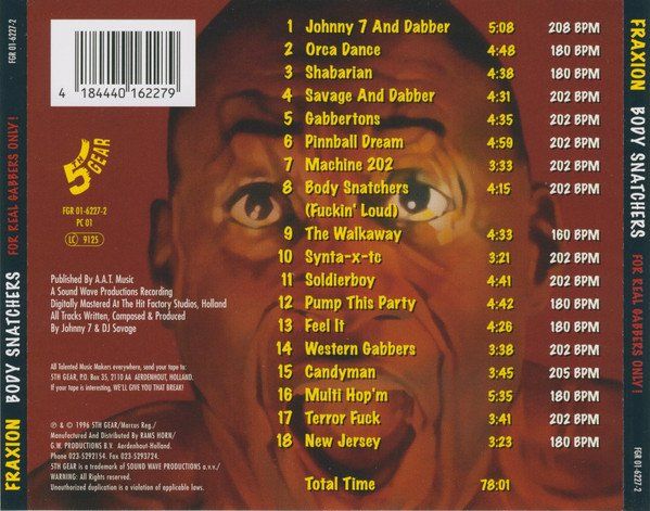 CDs: Fraxion Body snatchers – Neuf (Voir description) à Hellikon par Jogi73 1