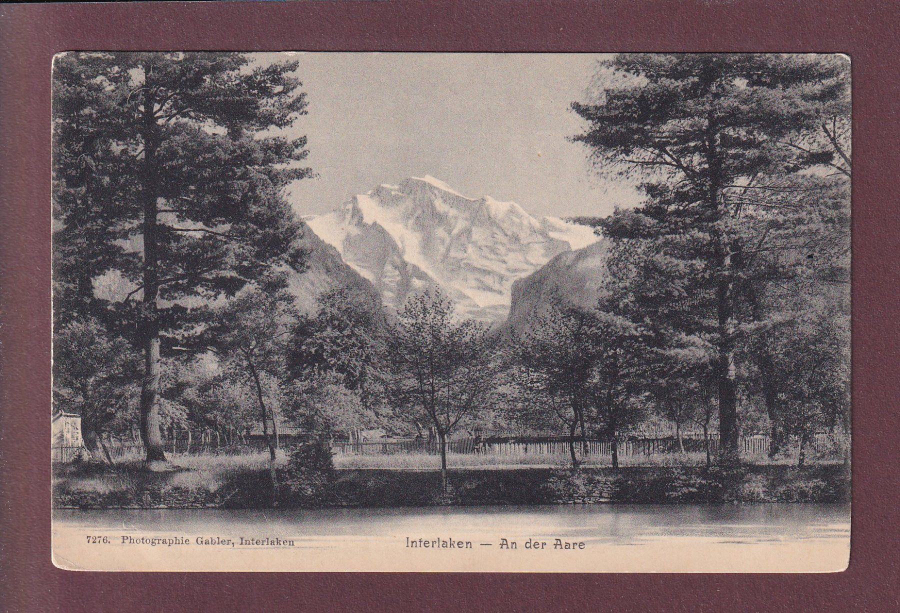 Cartoline postali: INTERLAKEN - An der Aare – Usato da Pully venduto da nicecards