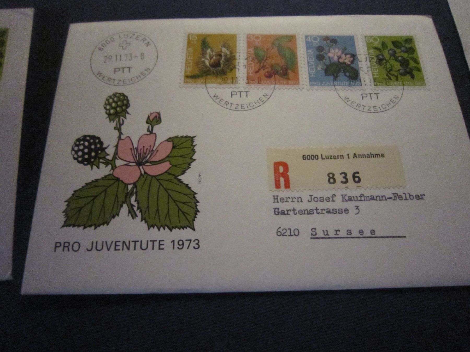 Tutti i francobolli: PJ 1973 FDC Serien – Usato da Gordola venduto da Polentaefung 2