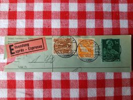 Anrechnungskarte mit Mischfrankatur