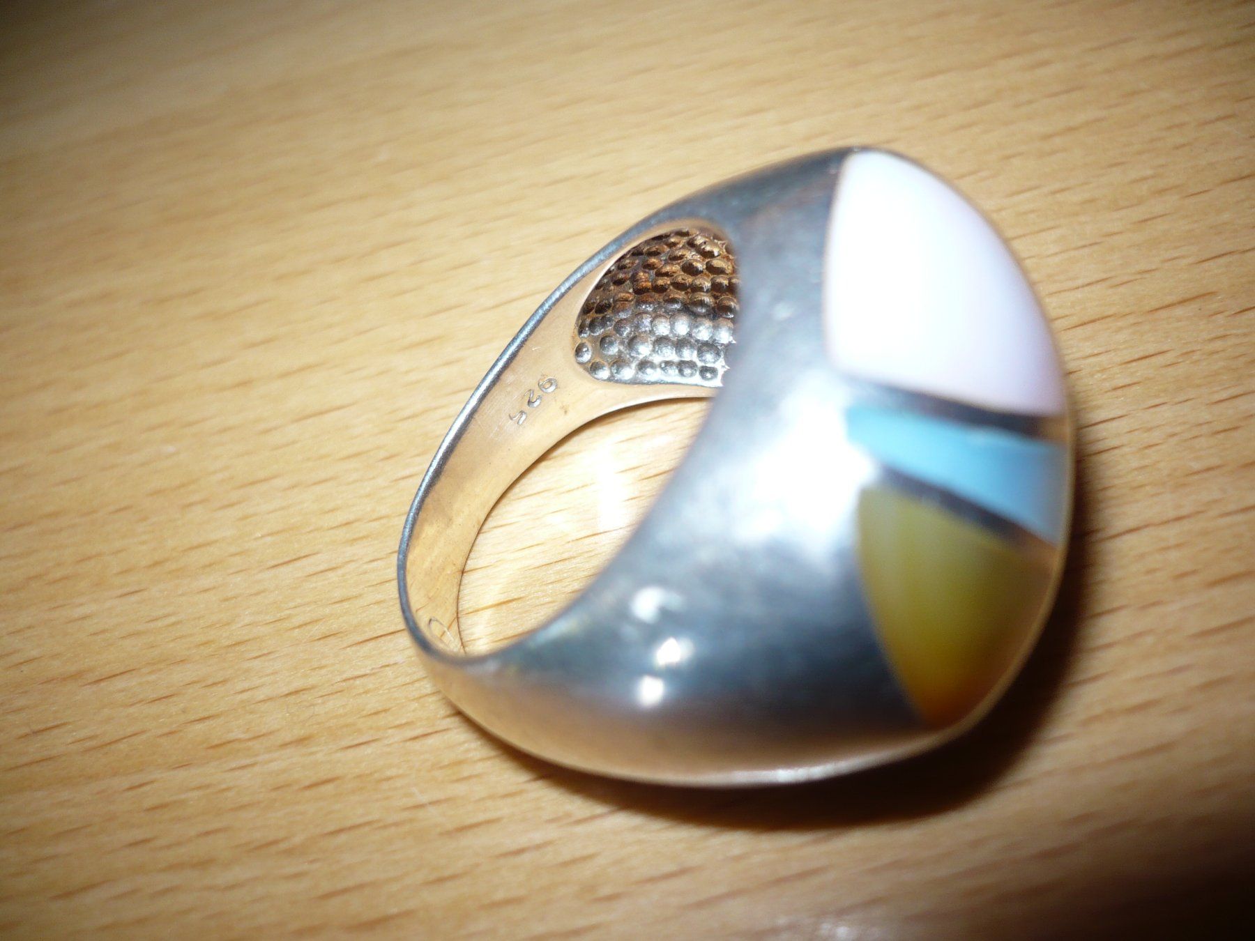 Ringe: Ring Silber mit Perlmutt – Gebraucht aus Merzligen von Marthe22