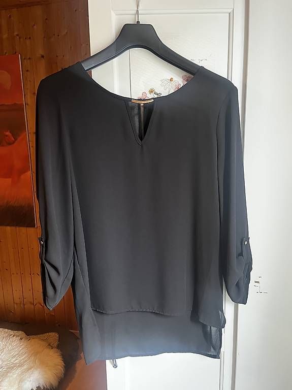 Chemisiers: SCHWARZE CHIFFON-BLUSE – Neuf (Voir description) à Landschlacht par sibio