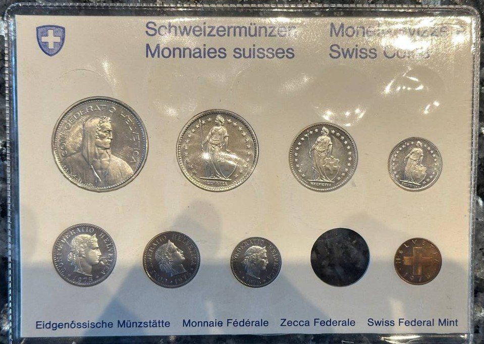 Alle Münzen: Schweizer Münzsatz 1975, Eidgenössische Münzstätte Bern – Neu (gemäss Beschreibung) aus Beringen von Mantafisch1 1