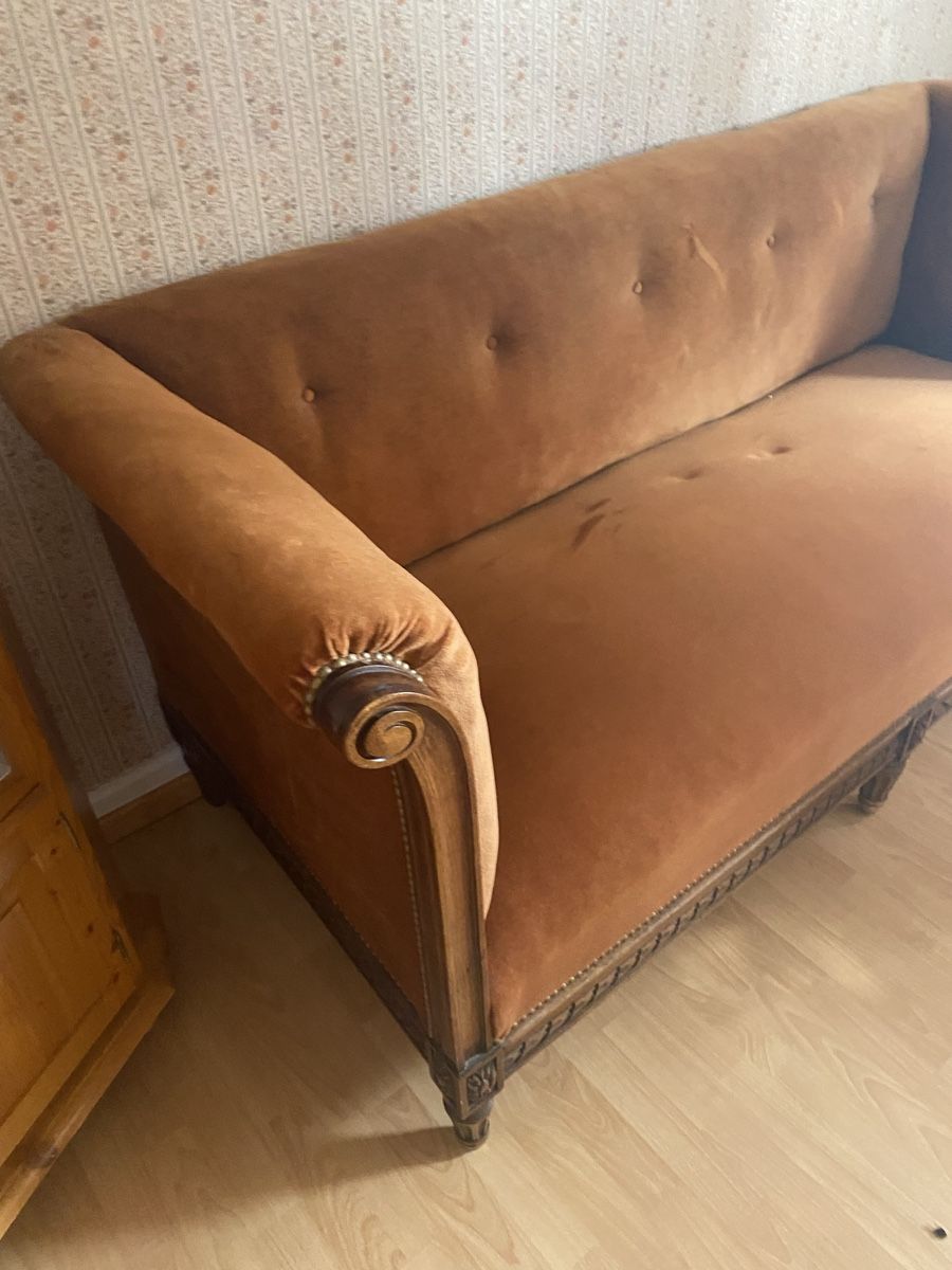 Divani: Canapé vintage en velours marron – Usato da Courroux venduto da nanguila 1