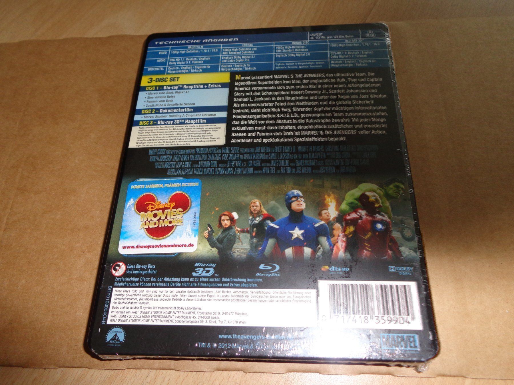 Tutti i DVDs: Marvels Avengers Steelbook BLU-RAY NEU – Nuovo e nell'imballaggio originale da Olten venduto da Disc-Ausverkauf 1
