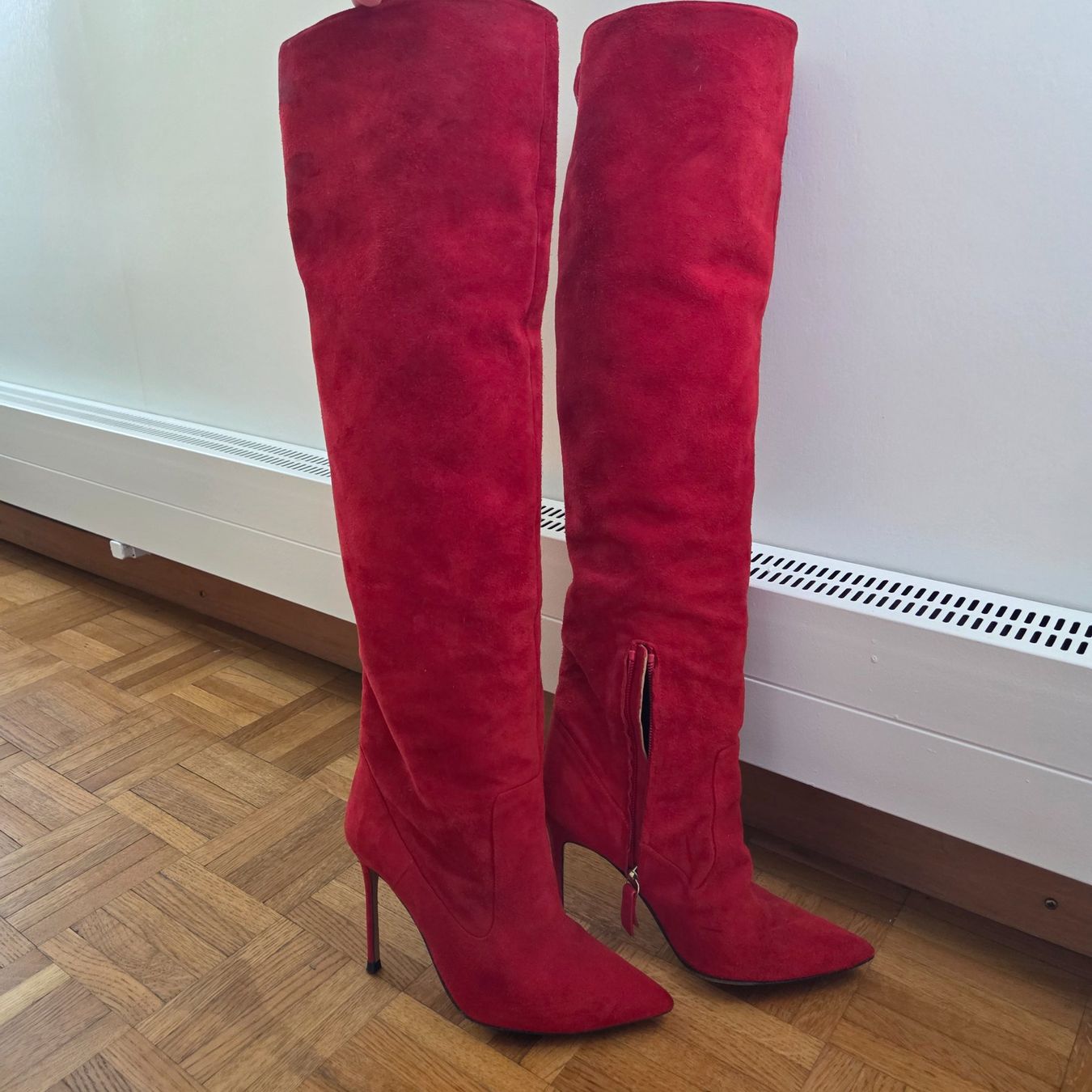 Scarpe da donna: Bottes Pura Lopez daim rouge 36 – Usato da Onex venduto da AF. 5