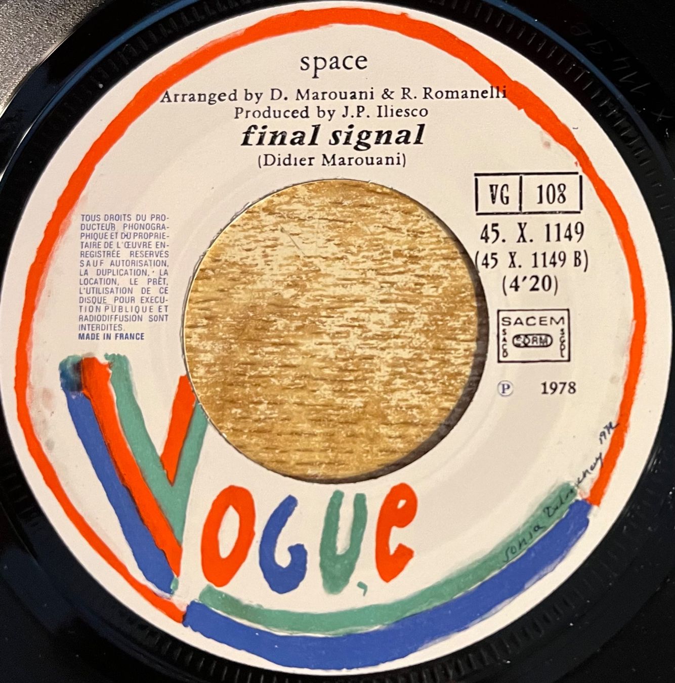 Schallplatten: SPACE - MY LOVE IS MUSIC – Gebraucht aus Bussigny von vinyl-pas-cher 3