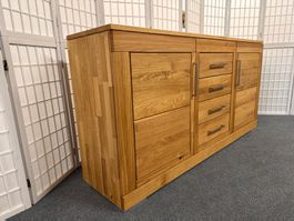 Sideboard CASERA rustikale Asteiche massiv geölt 176 cm
