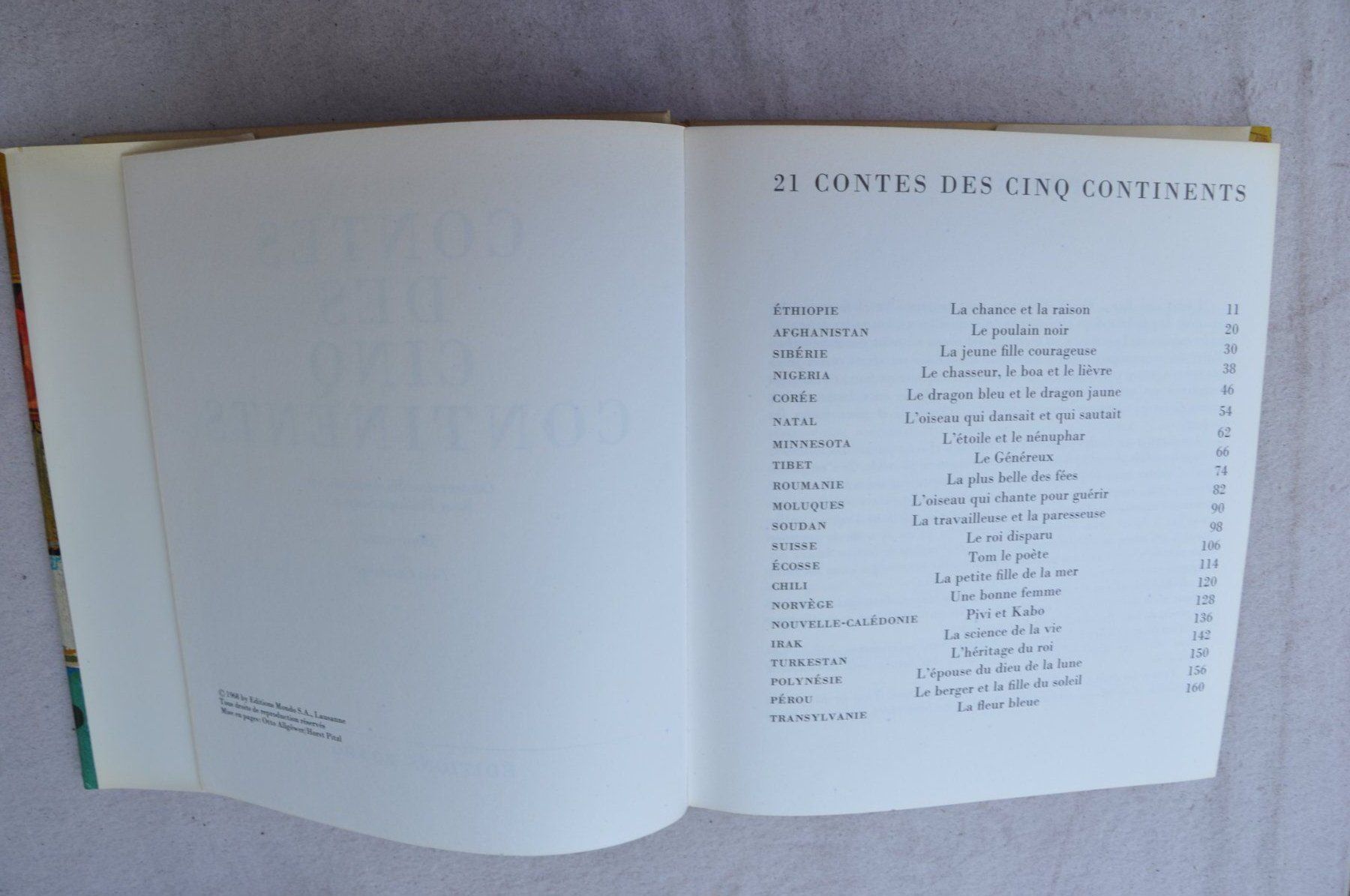 Bücher: Contes des cinq continents - Mondo 1968 – Gebraucht aus Fully von Minouchka 4