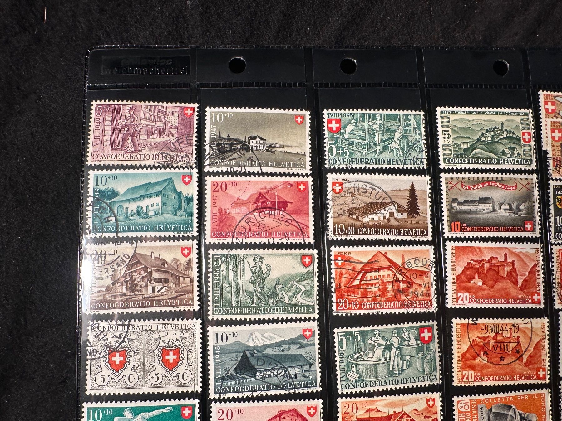Tutti i francobolli: Pro Patria Sammlung ab 1936 Altschweiz +++ – Usato da Stettfurt venduto da 2442 2