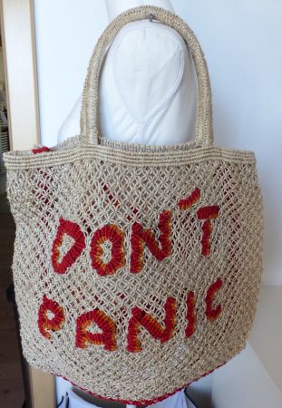 Jute Shopper "Don't panic"