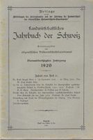 Landwirtsch. Jahrbuch der Schweiz 1920 C