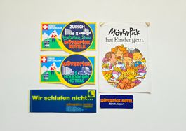 5 alte Mövenpick Sticker / Aufkleber