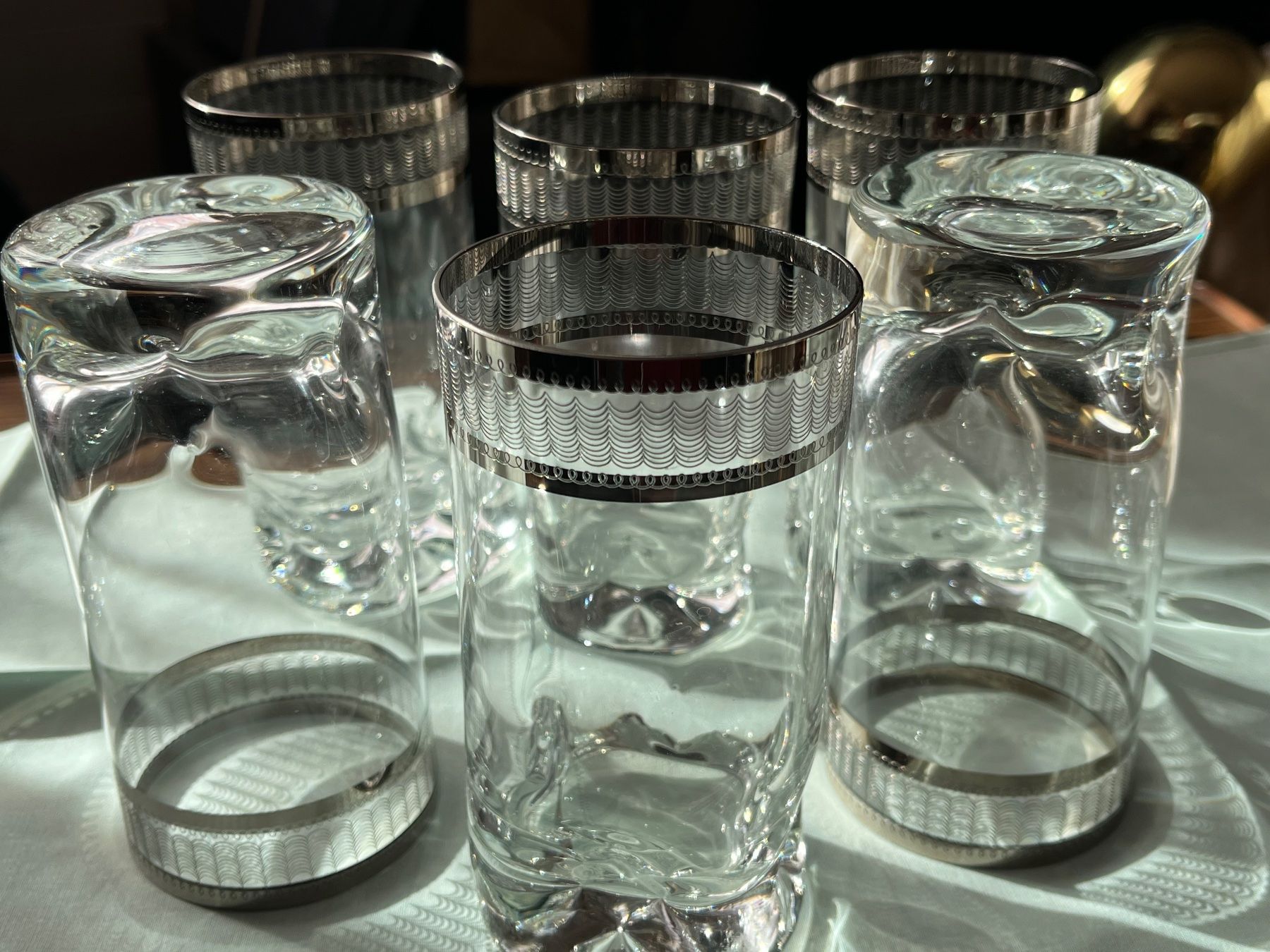 Bicchieri: Six verres à long drinks, bord argent – Nuovo (secondo la descrizione) da Genève venduto da rol_v8q2