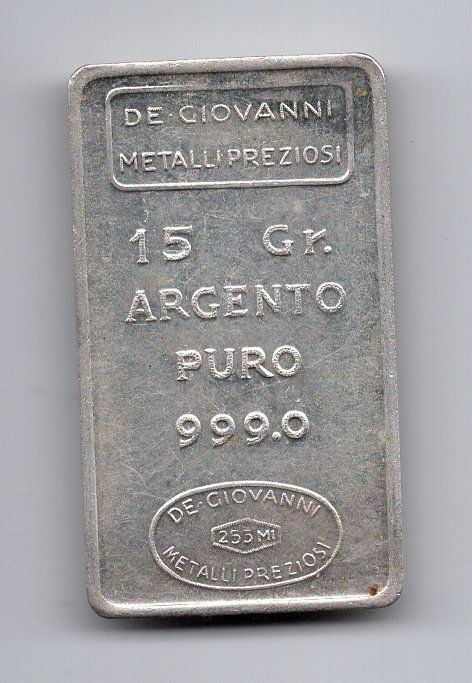 Metalli preziosi: (1157) Silberbarren 15 g, rar – Usato da Rüthi (Rheintal) venduto da erdnuessli1