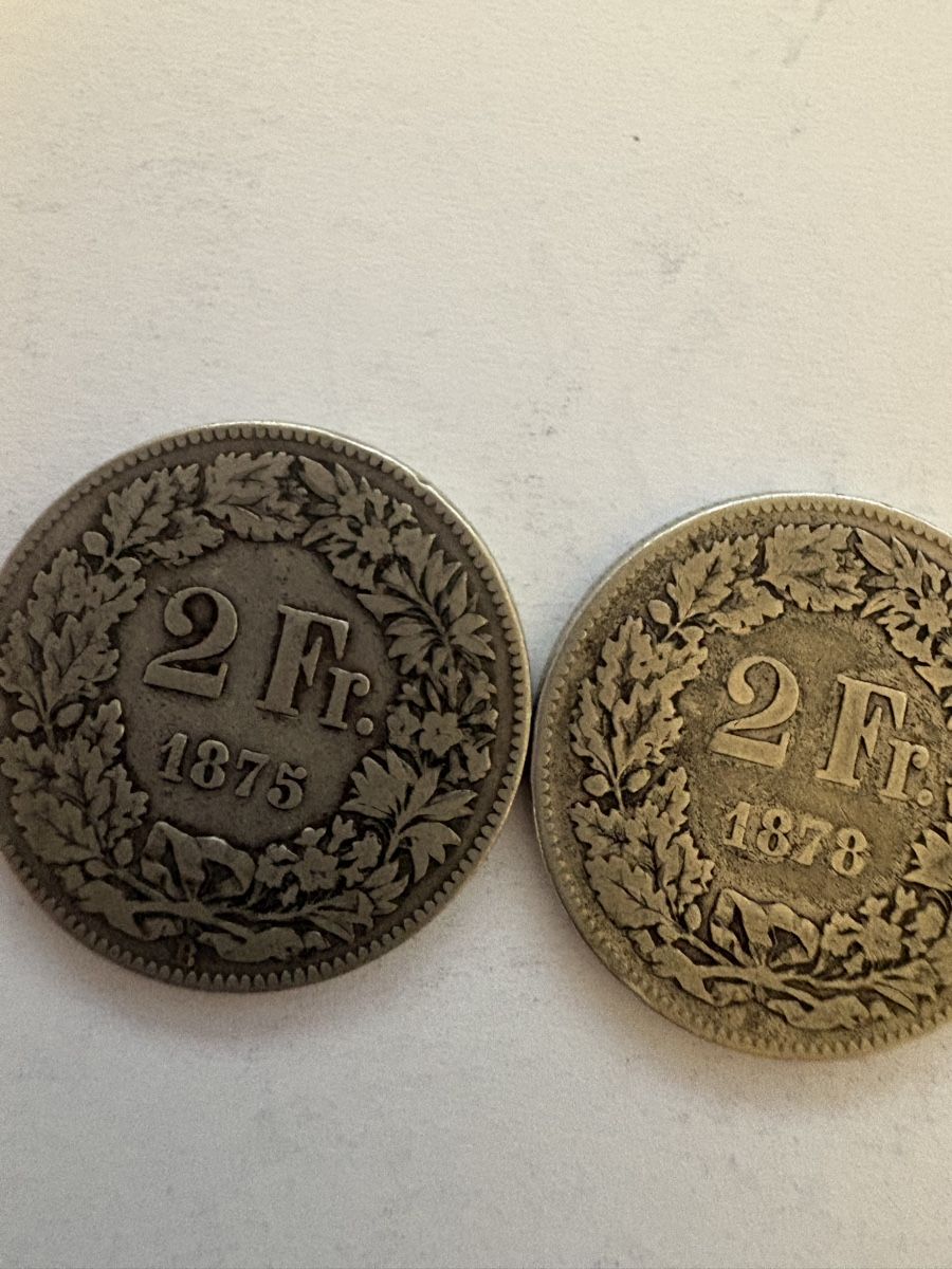 Alle Münzen: 2chf 1878/1875 – Gebraucht aus Murten von Tzaugg