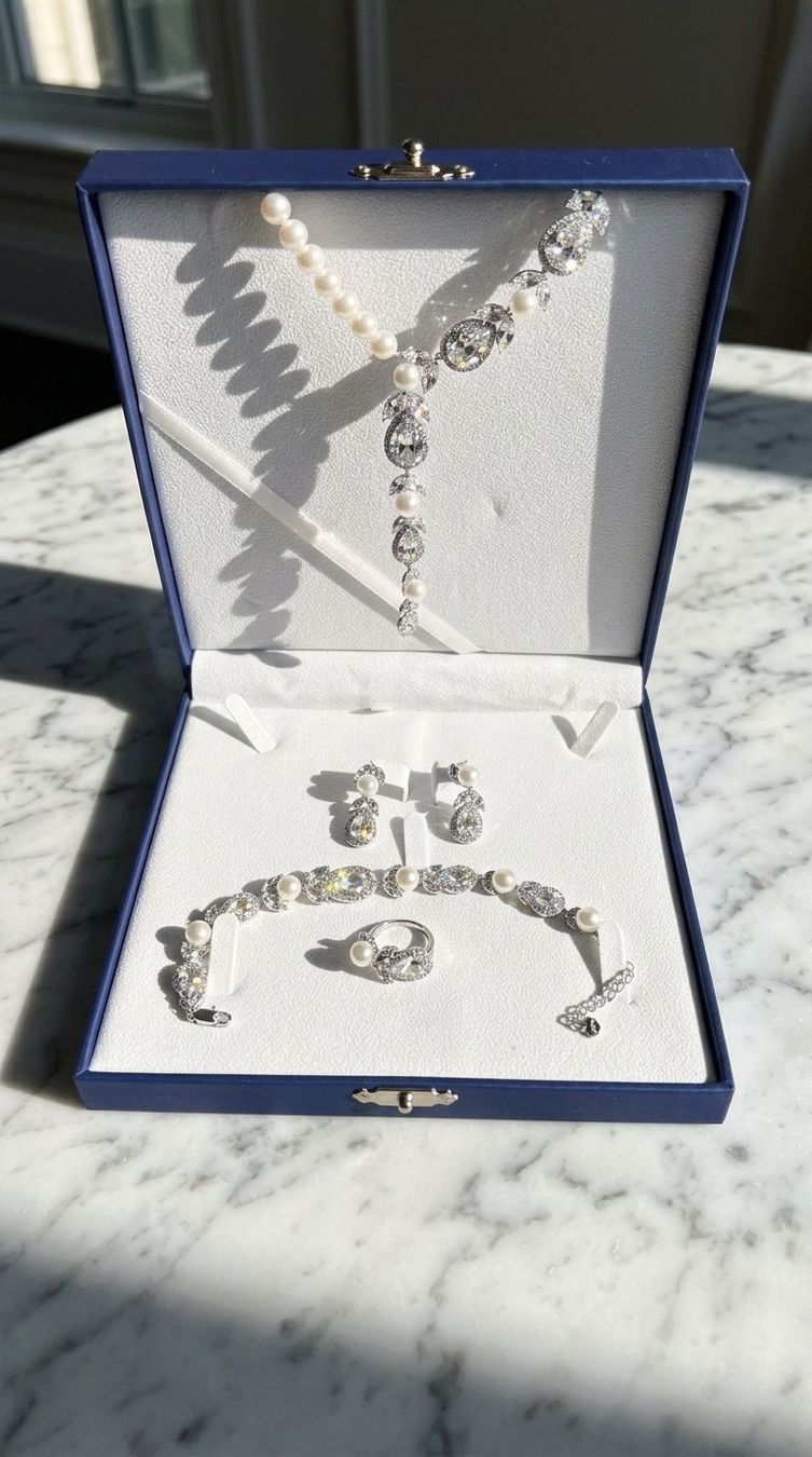 Autres bijoux: Parure Perle Blanche – Neuf avec emballage d'origine à St-Maurice par Sandrinette123