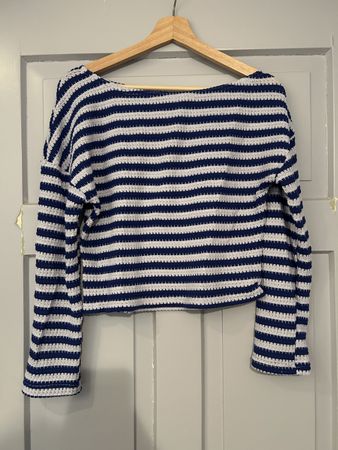 Süsser Damen Pullover gestreift blau weiss grösse S