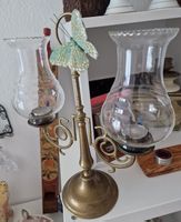 Kerzenständer Messing mit Glaseinsätzen