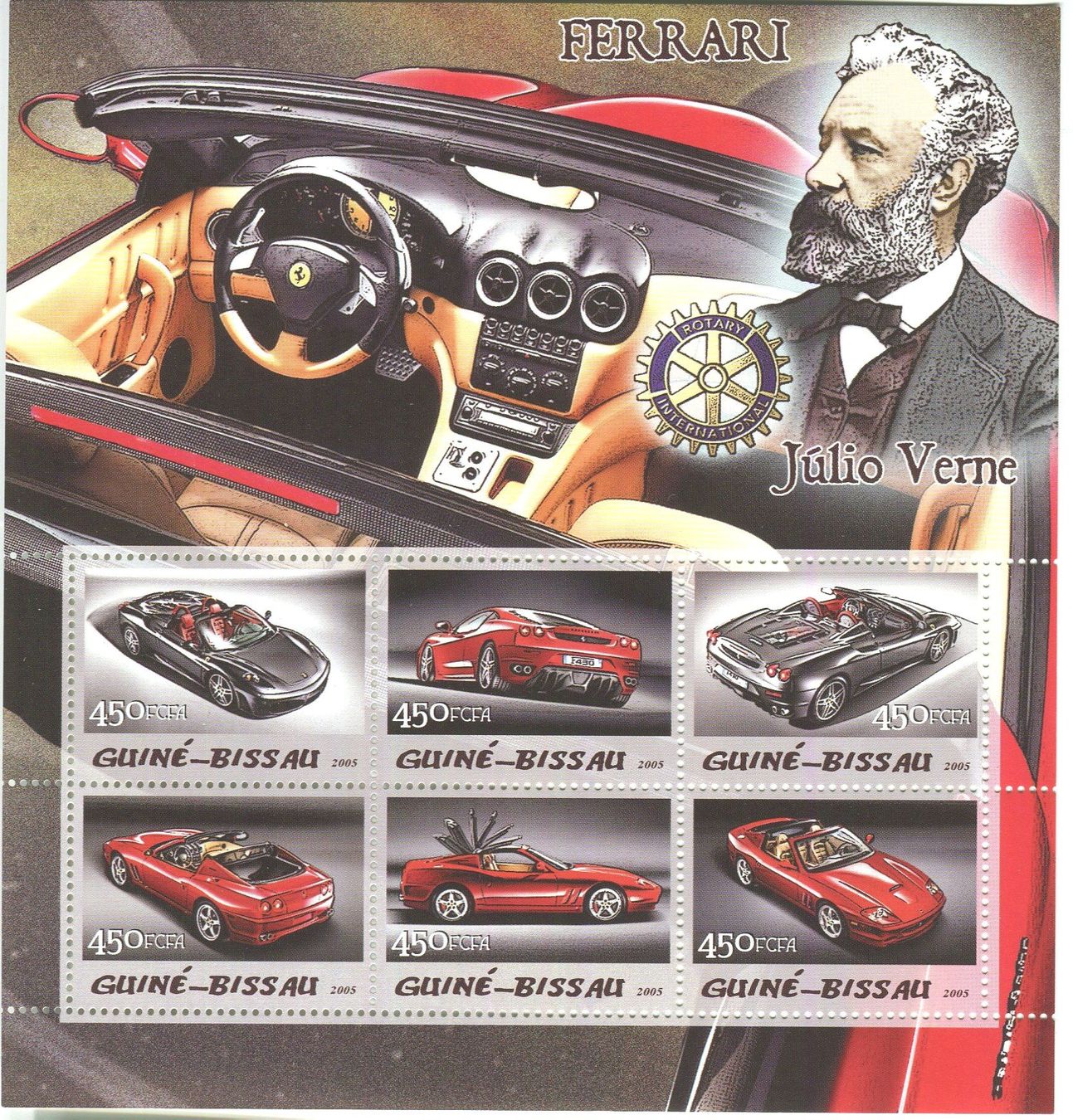 Tous les timbres: Block "Ferrari". Guinea-Bissau. – Neuf avec emballage d'origine à Basel par Butsch5