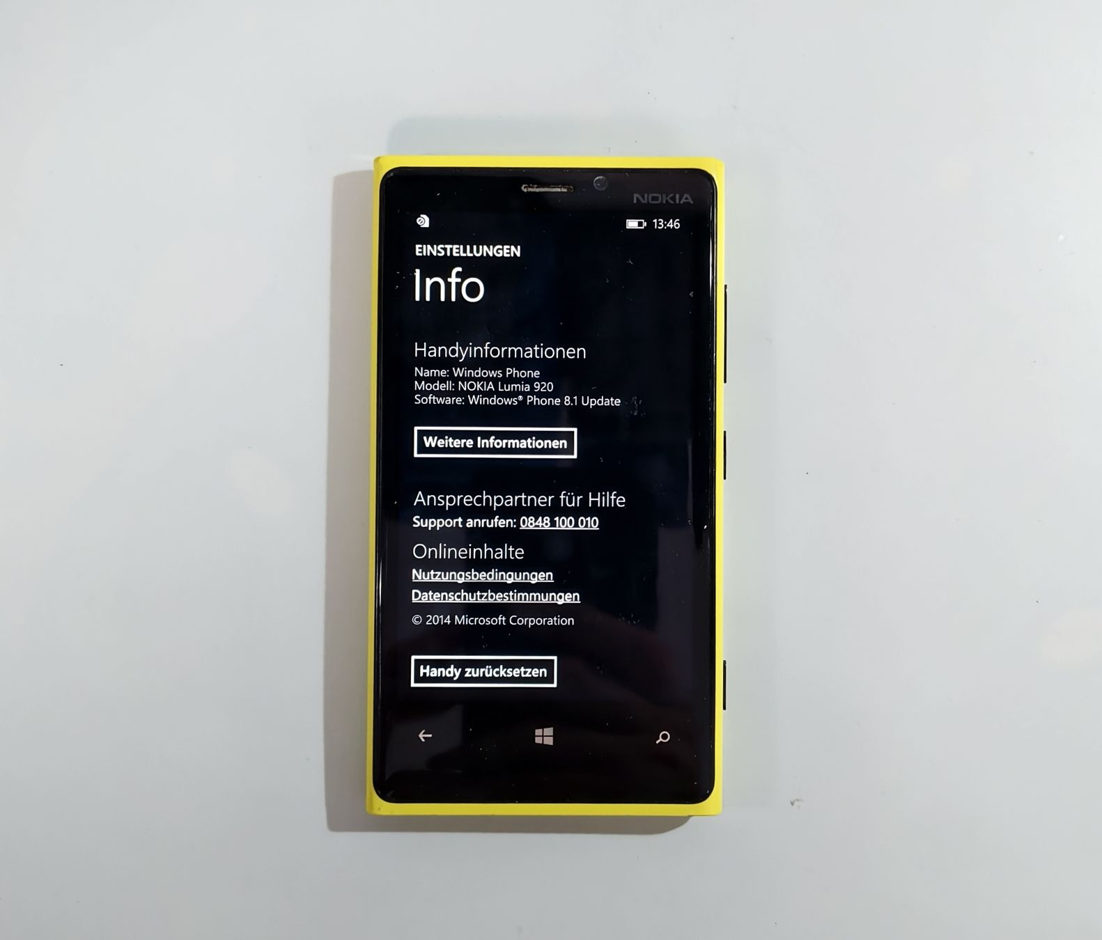 Nokia Telefoni cellulari / Smartphones: Nokia Lumua 920 Gelb – Usato da Ehrendingen venduto da Rocky985 1
