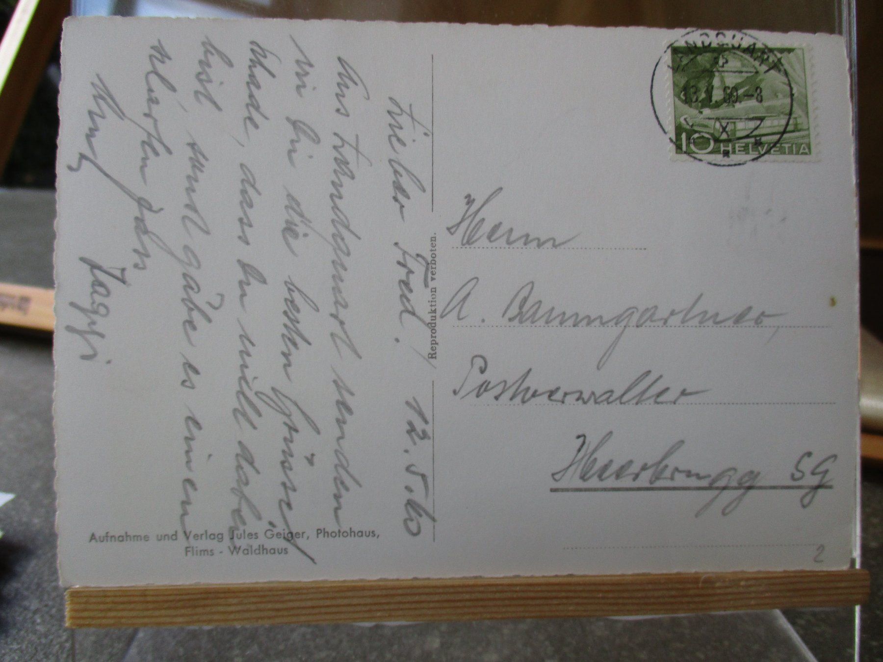 Cartoline postali: Landquart Klus Postkarte 1960  2 – Usato da Felsberg venduto da sanwill 1