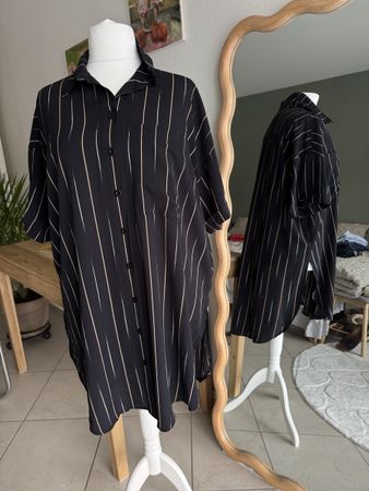 Niederberger Hemdkleid Langbluse schwarz-braun