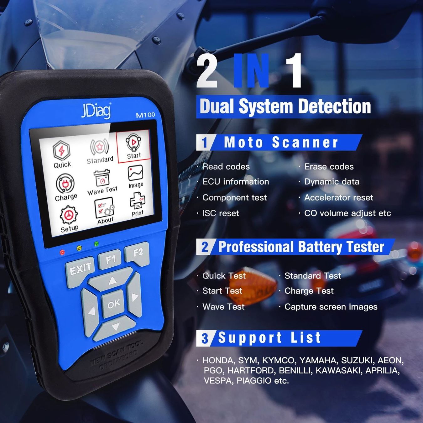 Scanner: JDiag M100 Universal Motorrad Scan Tool – Nuovo e nell'imballaggio originale da Malans GR venduto da BUYBEST-Schweiz 3