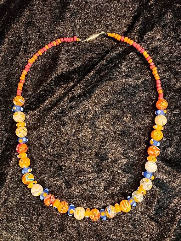 Catenine: Millefiori Kette Orange – Usato da Sennhof venduto da Susanne2010