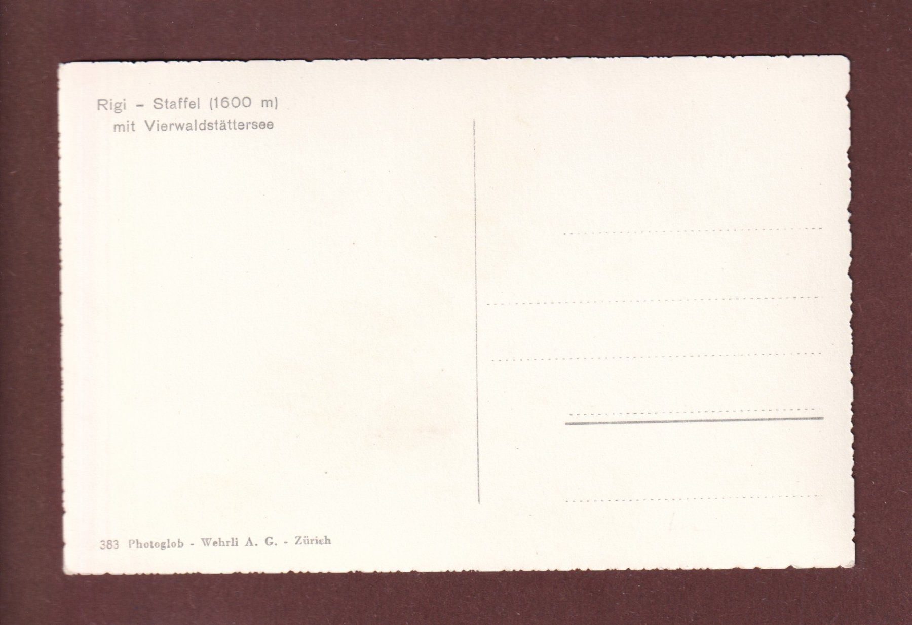 Cartoline postali: RIGI-STAFFEL - Bahn – Usato da Pully venduto da nicecards 1