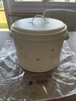 Boîte à croquettes en acier blanc 