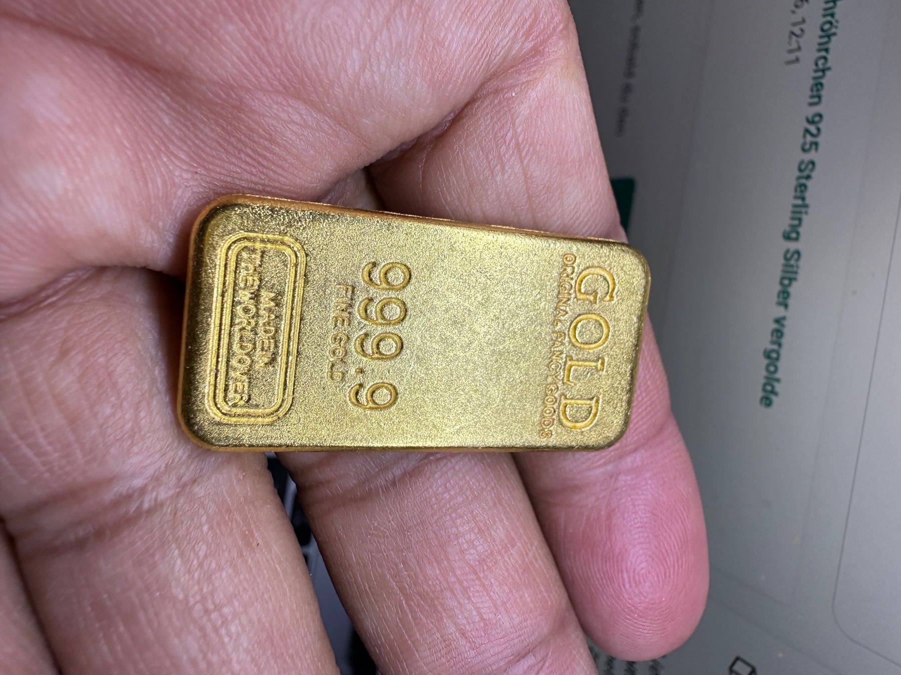 Edelmetalle: Gold barren – Replika – Neu (gemäss Beschreibung) aus Langenthal von Seelenfreunde 8