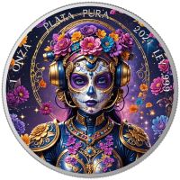 1Unze Mexico Dia de los Muertos Steampunk Catrina 2024 Color