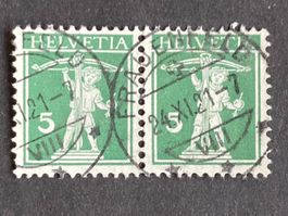Schweiz 1921 Tellknabe 5 Vollstempel FRAUENFELD 24.XI.21