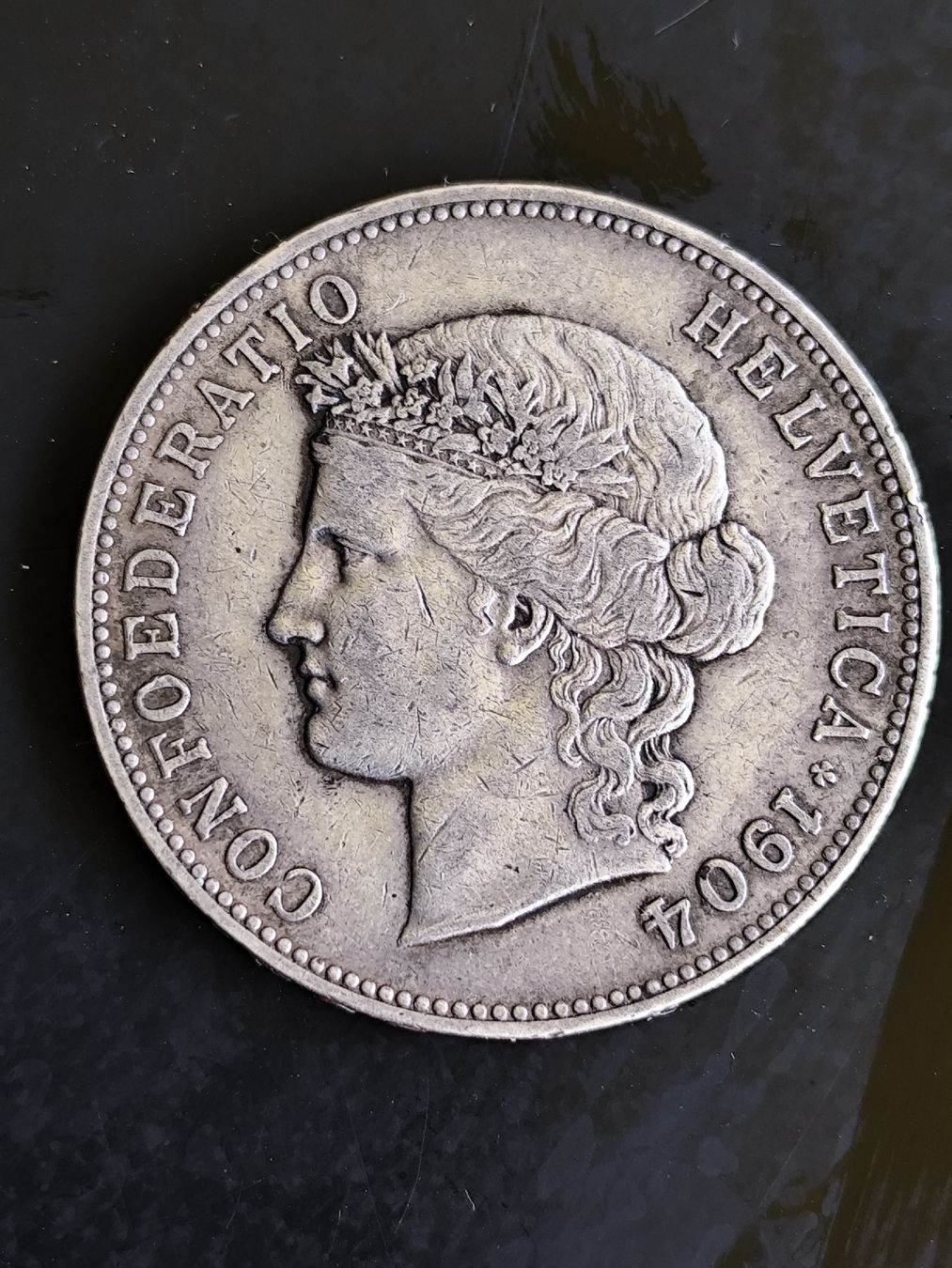 Tutti le monete: antike 5fr.silber münze 1904 (Auflage 40'000 ) – Usato da minusio venduto da bierbrauer