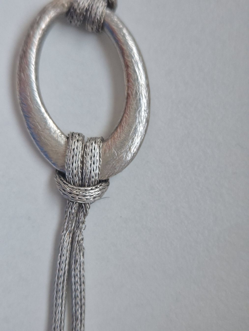 Bracciali & Braccialetti: Silver 925 braided bracelet with oval pendant – Usato da Basel venduto da and_zvv7 2