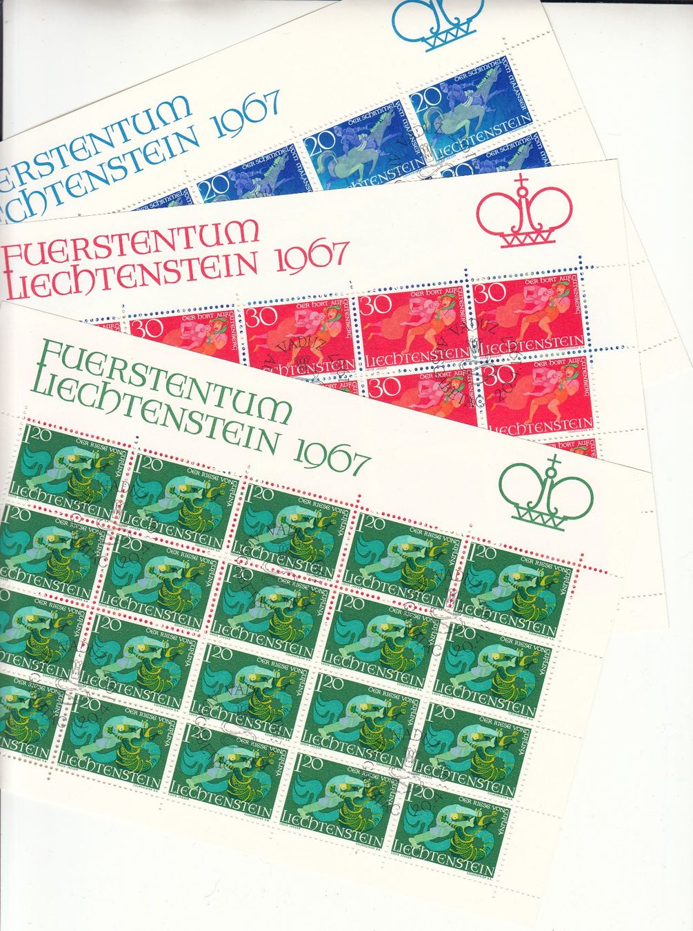 Tutti i francobolli: LBK 410 - 412 Zierbogen mit ET – Usato da Bürglen TG venduto da StampGraf