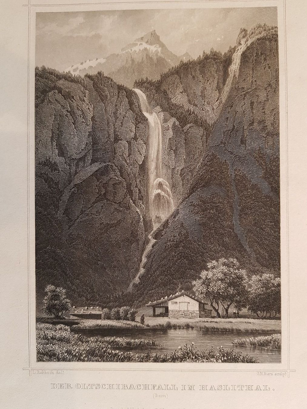 Incisioni: gravure de la cascade de OLTSCHIBACH – Usato da Lausanne venduto da leneko 1