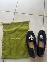Tory Burch Espadrilles schwarz mit Stoffbeutel