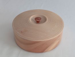 Schale mit Deckel Kirschbaum + Ahorn
