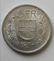 5 Franken 1954 Silber Top