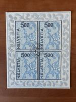Stickereimarke im 4er-Block, Ersttagstempel, Kat.Nr. 999